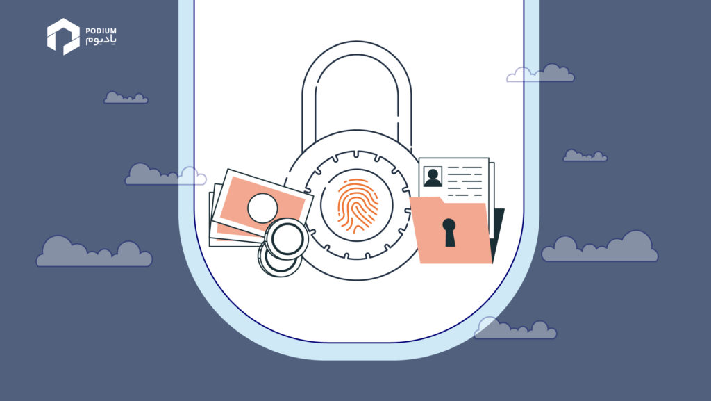 تصویر یک قفل، پول و کرات هویتی برای مقاله احراز هویت بیومتریک چیست و چگونه کار می‌کند؟