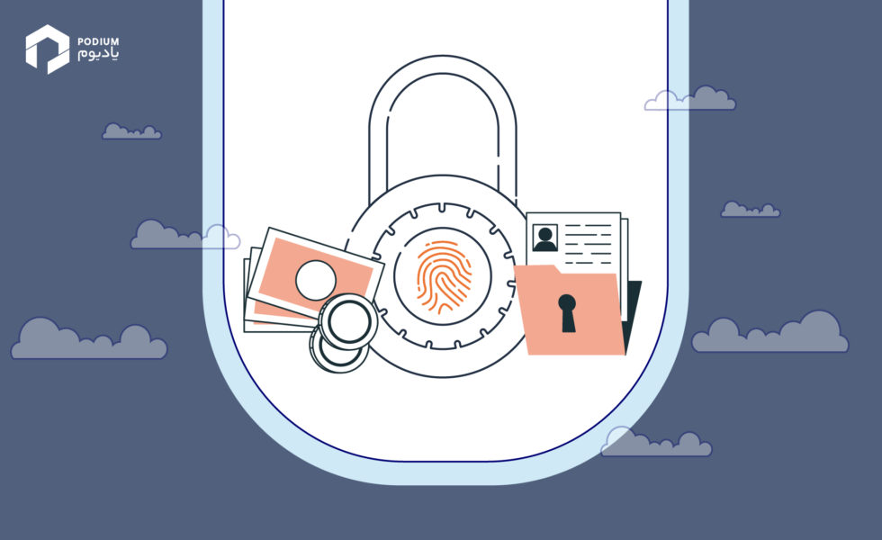 تصویر یک قفل، پول و کرات هویتی برای مقاله احراز هویت بیومتریک چیست و چگونه کار می‌کند؟