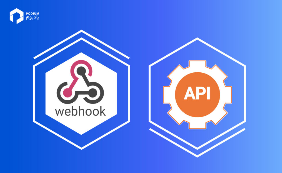 تصویر لوگوی Webhook در کنار عبارت API برای مقاله Webhook چیست؟